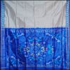 Pochampally Saree - Grey and Royal blue PSH-12 (With Blouse) - Click here to View more details about this Product